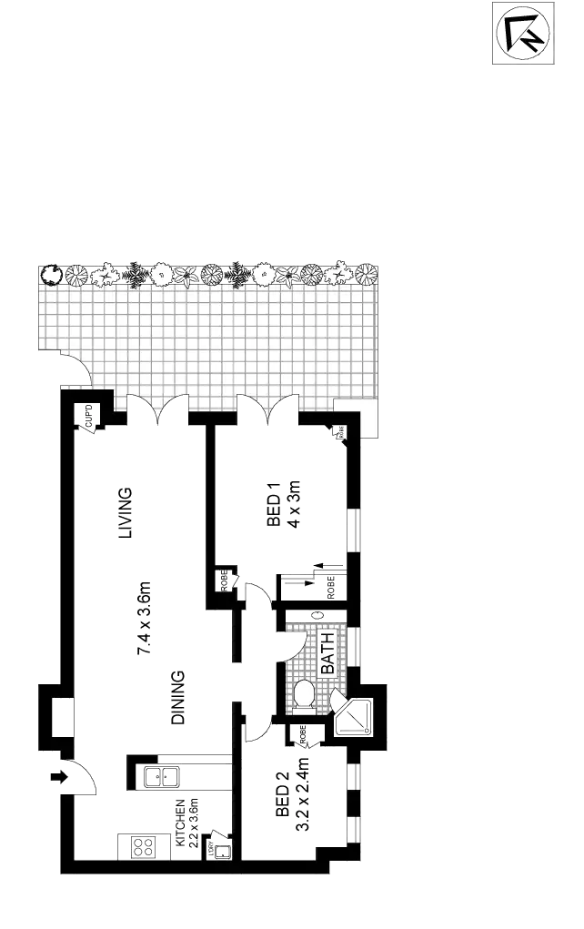 Floorplan of Homely apartment listing, 4/125 Bellevue Road, Bellevue Hill NSW 2023