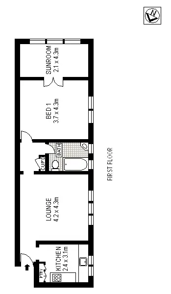 Floorplan of Homely apartment listing, 6/212 Victoria Road, Bellevue Hill NSW 2023