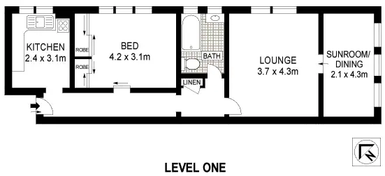 Floorplan of Homely apartment listing, 5/212 Victoria Road, Bellevue Hill NSW 2023