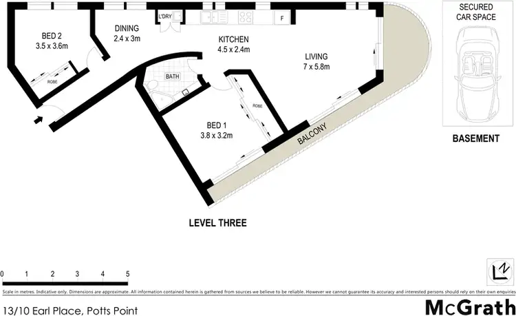 Floorplan of Homely apartment listing, 13/10 Earl Place, Potts Point NSW 2011