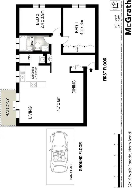 Floorplan of Homely apartment listing, 32/15 Wallis Parade, North Bondi NSW 2026