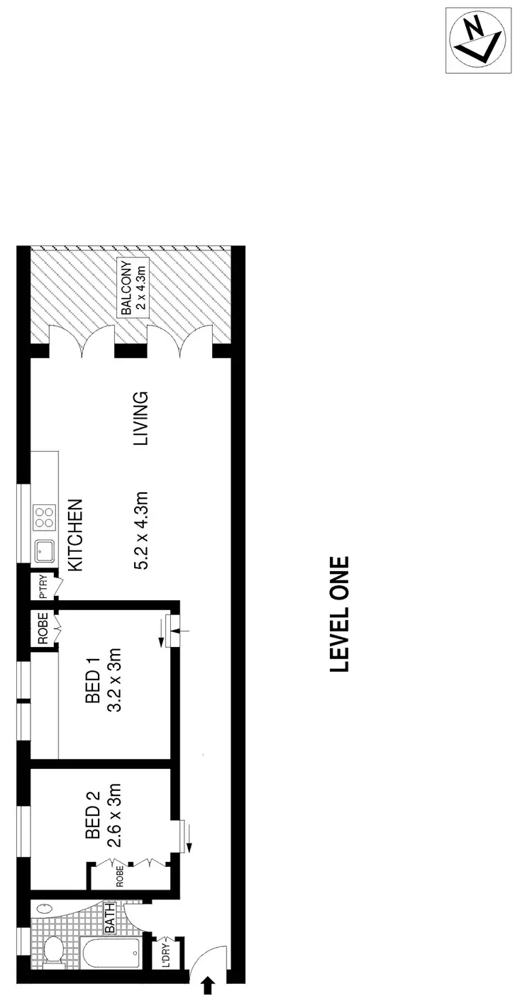Floorplan of Homely apartment listing, 7/181 Hastings Parade, North Bondi NSW 2026