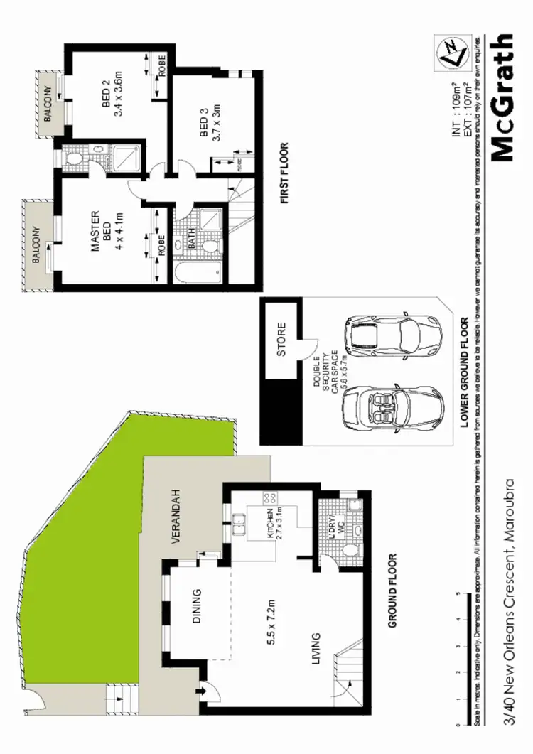 Floorplan of Homely townhouse listing, 3/40 New Orleans Crescent, Maroubra NSW 2035