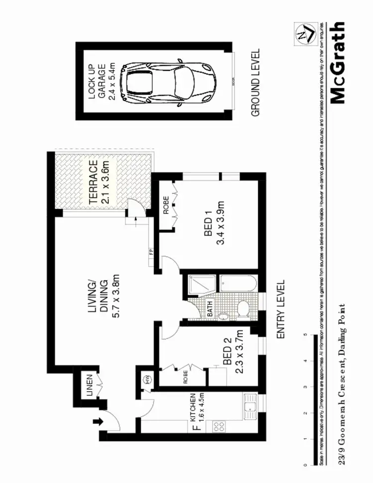Floorplan of Homely apartment listing, 23/9 Goomerah Crescent, Darling Point NSW 2027