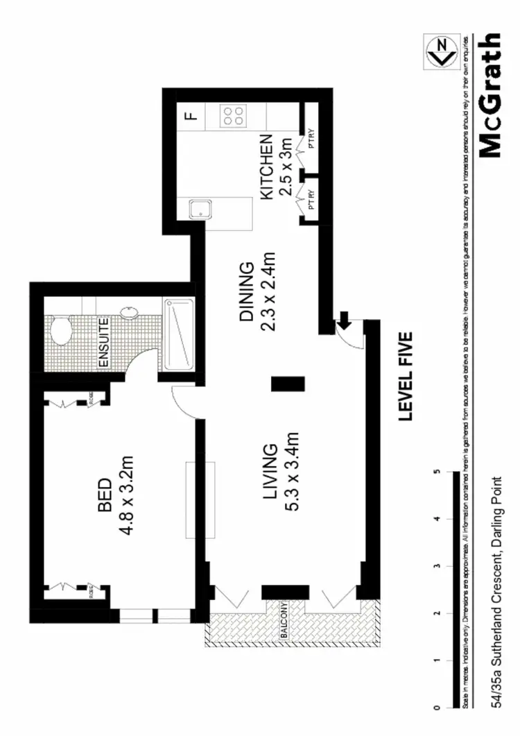 Floorplan of Homely apartment listing, 54/35A Sutherland Crescent, Darling Point NSW 2027