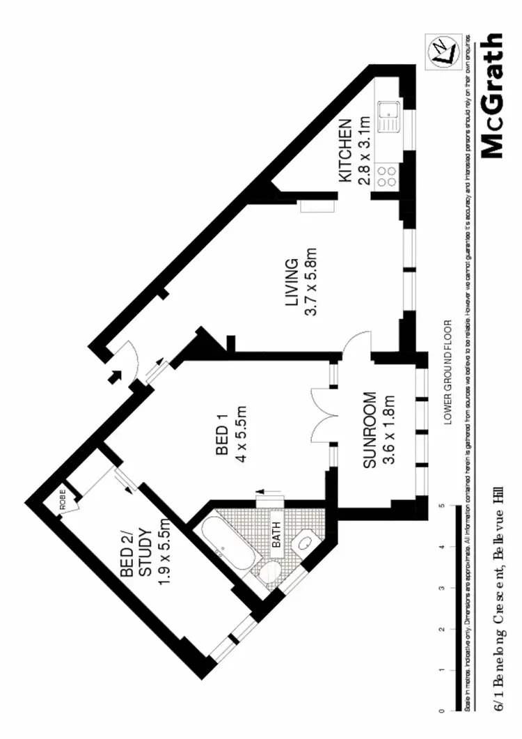 Floorplan of Homely apartment listing, 6/1 Benelong Crescent, Bellevue Hill NSW 2023