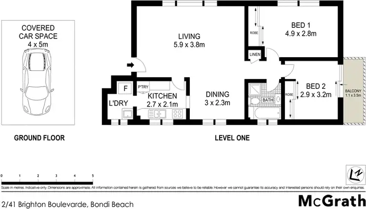 Floorplan of Homely apartment listing, 2/41 Brighton Boulevarde, Bondi Beach NSW 2026