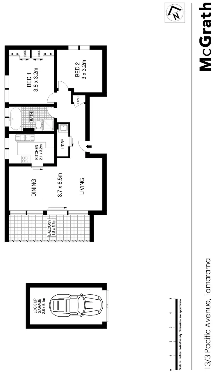 Floorplan of Homely apartment listing, 13/3 Pacific Avenue, Tamarama NSW 2026