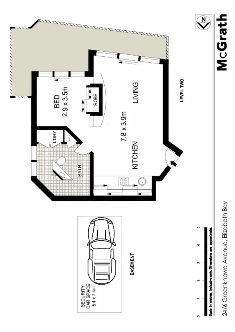 Floorplan of Homely apartment listing, 24/6 Greenknowe Avenue, Elizabeth Bay NSW 2011