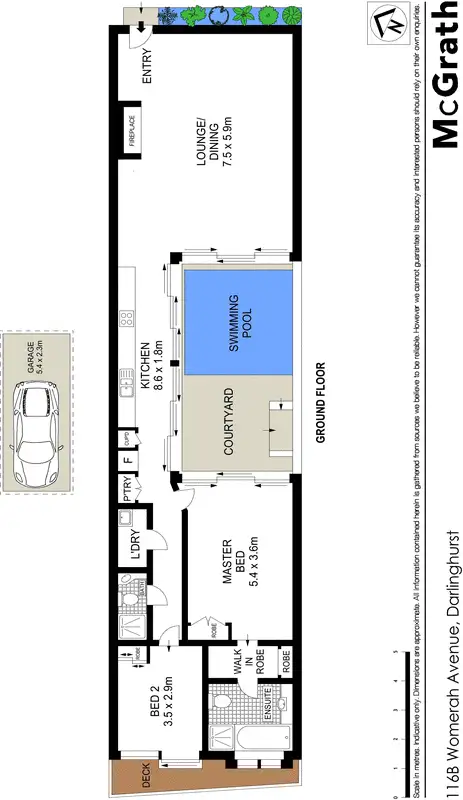 Floorplan of Homely house listing, 116B Womerah Avenue, Darlinghurst NSW 2010