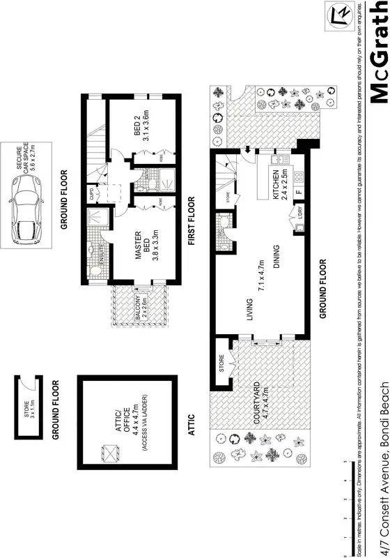Floorplan of Homely apartment listing, 4/7 Consett Avenue, Bondi Beach NSW 2026