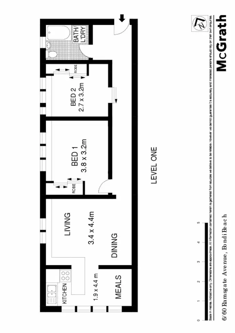 Floorplan of Homely apartment listing, 6/60 Ramsgate Avenue, Bondi Beach NSW 2026