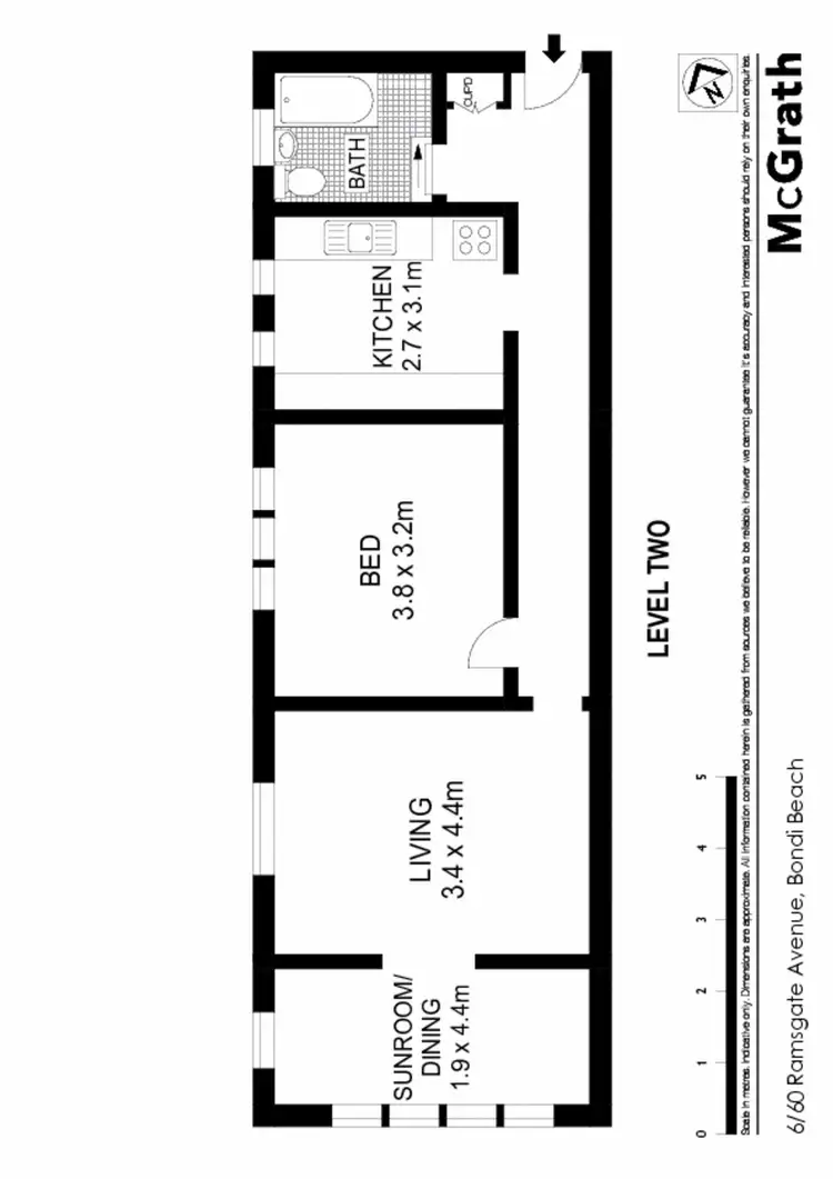 Floorplan of Homely apartment listing, 6/60 Ramsgate Avenue, Bondi Beach NSW 2026
