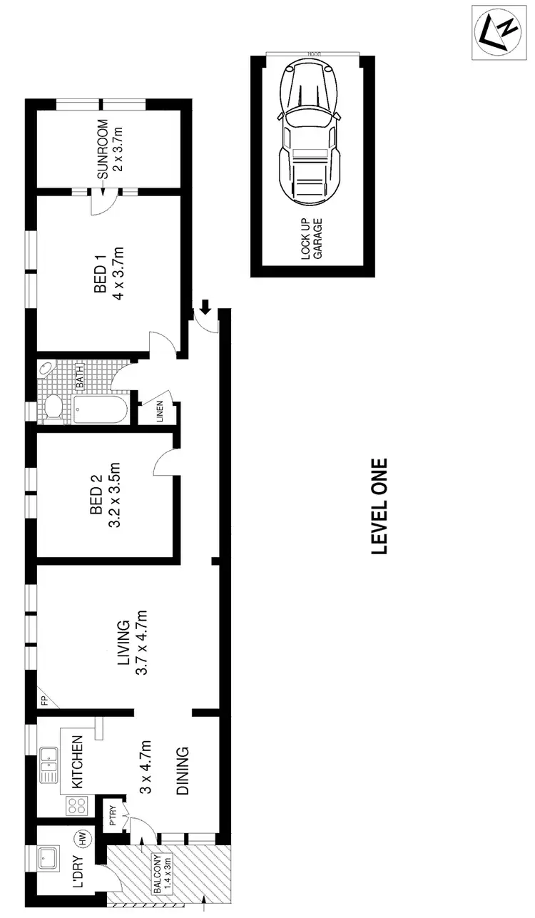 Floorplan of Homely apartment listing, 2/171 Glenayr Avenue, Bondi Beach NSW 2026