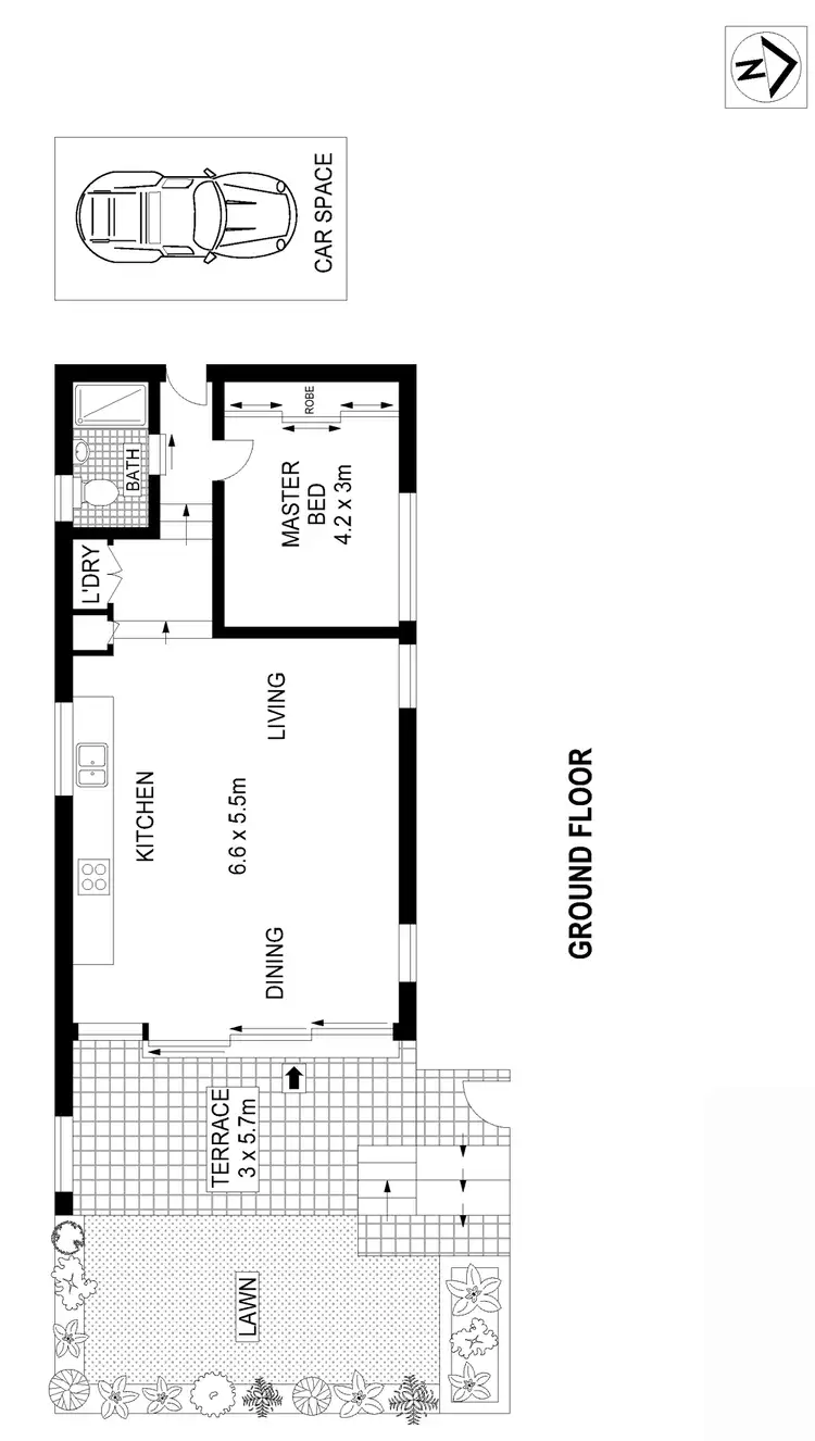 Floorplan of Homely apartment listing, 1/2 Castlefield Street, Bondi NSW 2026