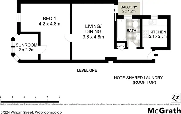 Floorplan of Homely apartment listing, 5/224 William Street, Woolloomooloo NSW 2011