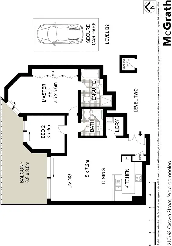 Floorplan of Homely apartment listing, 210/63 Crown Street, Woolloomooloo NSW 2011