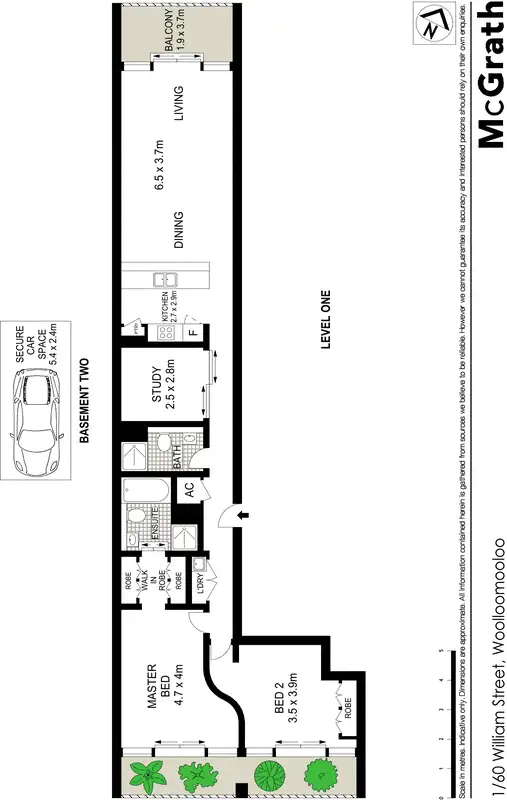Floorplan of Homely apartment listing, 1/60 William Street, Woolloomooloo NSW 2011