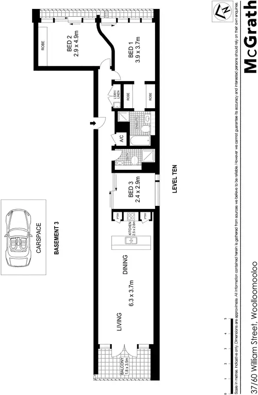 Floorplan of Homely apartment listing, 37/60 William Street, Woolloomooloo NSW 2011