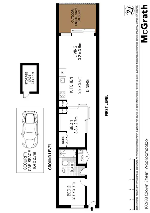 Floorplan of Homely apartment listing, 102/88 Crown Street, Woolloomooloo NSW 2011