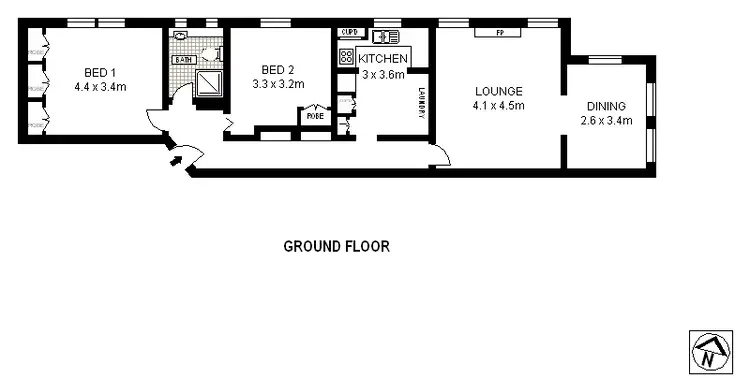 Floorplan of Homely apartment listing, 3/121 Ocean Street, Woollahra NSW 2025