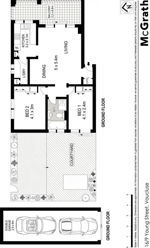 Floorplan of Homely apartment listing, 16/9 Young Street, Vaucluse NSW 2030