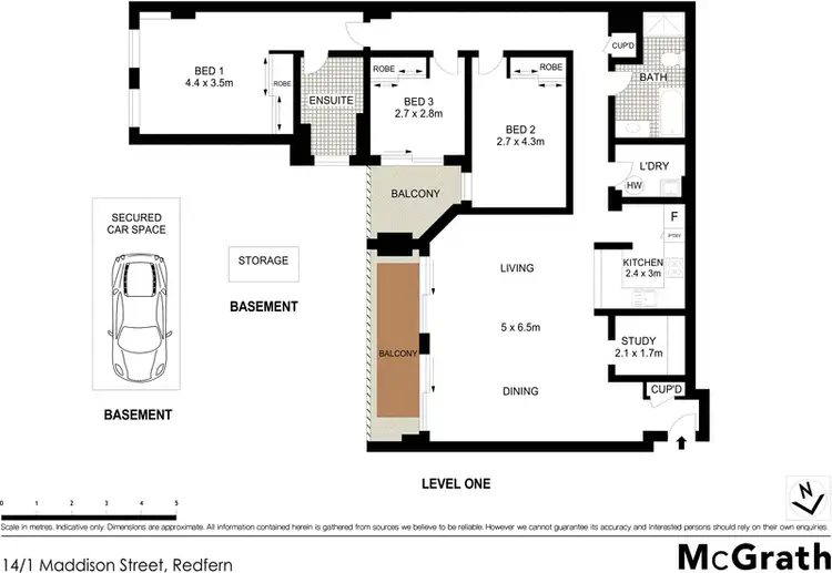 Floorplan of Homely apartment listing, 14/1 Maddison Street, Redfern NSW 2016