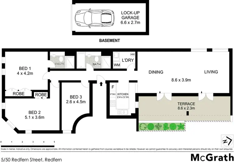 Floorplan of Homely apartment listing, 5/50 Redfern Street, Redfern NSW 2016