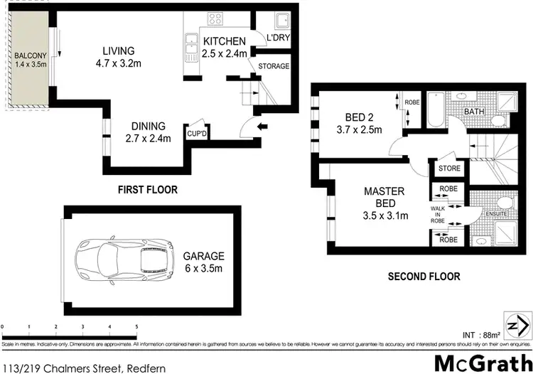 Floorplan of Homely apartment listing, 113/219 Chalmers Street, Redfern NSW 2016