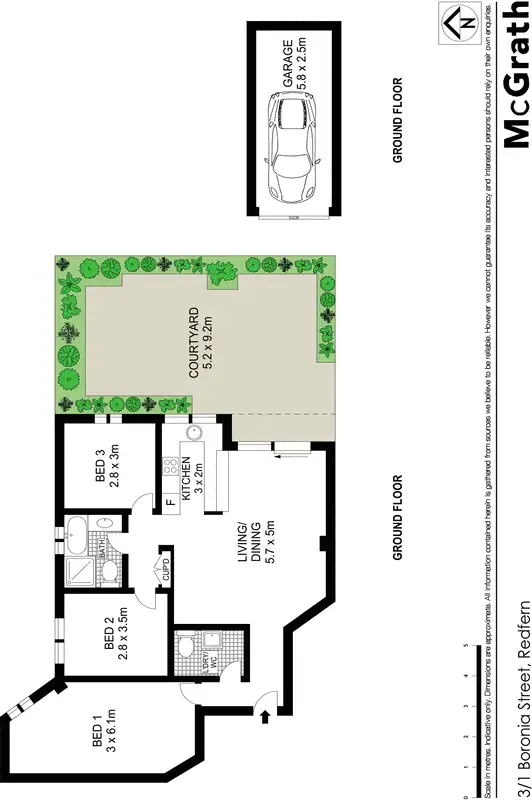 Floorplan of Homely apartment listing, 3/1 Boronia Street, Redfern NSW 2016