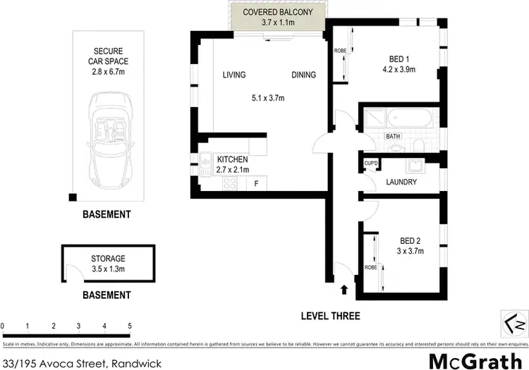 Floorplan of Homely apartment listing, 33/195 Avoca Street, Randwick NSW 2031