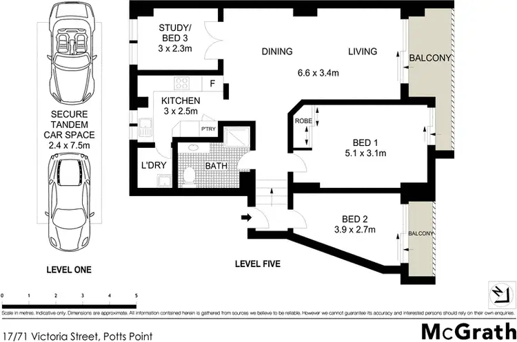Floorplan of Homely apartment listing, 17/71 Victoria Street, Potts Point NSW 2011