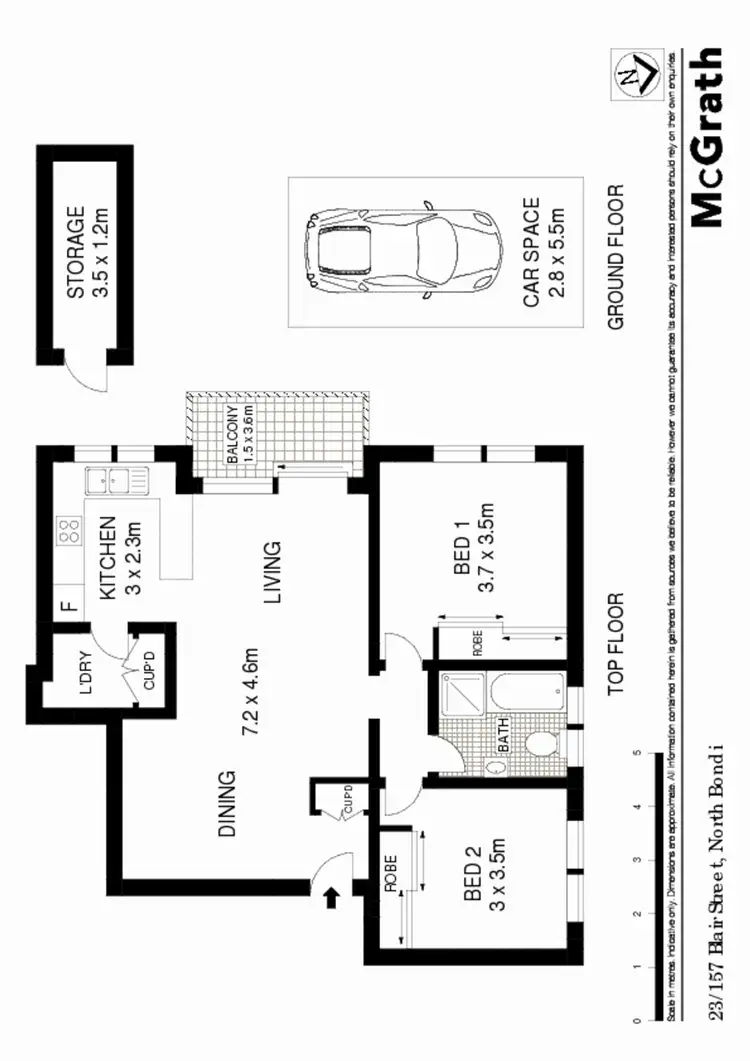 Floorplan of Homely apartment listing, 23/157 Blair Street, North Bondi NSW 2026