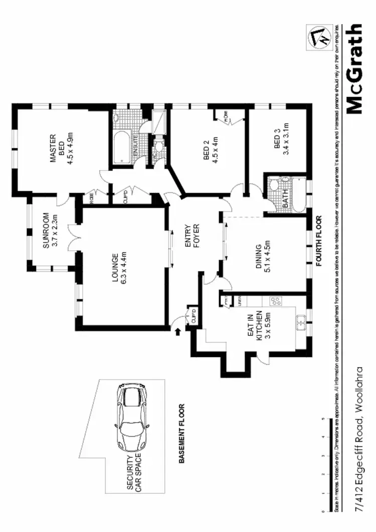 Floorplan of Homely apartment listing, 7/412 Edgecliff Road, Woollahra NSW 2025