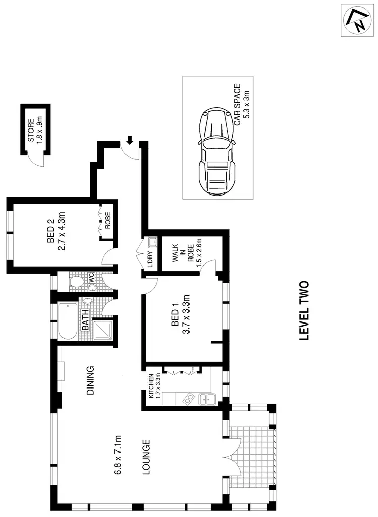 Floorplan of Homely apartment listing, 9/321 Edgecliff Road, Woollahra NSW 2025