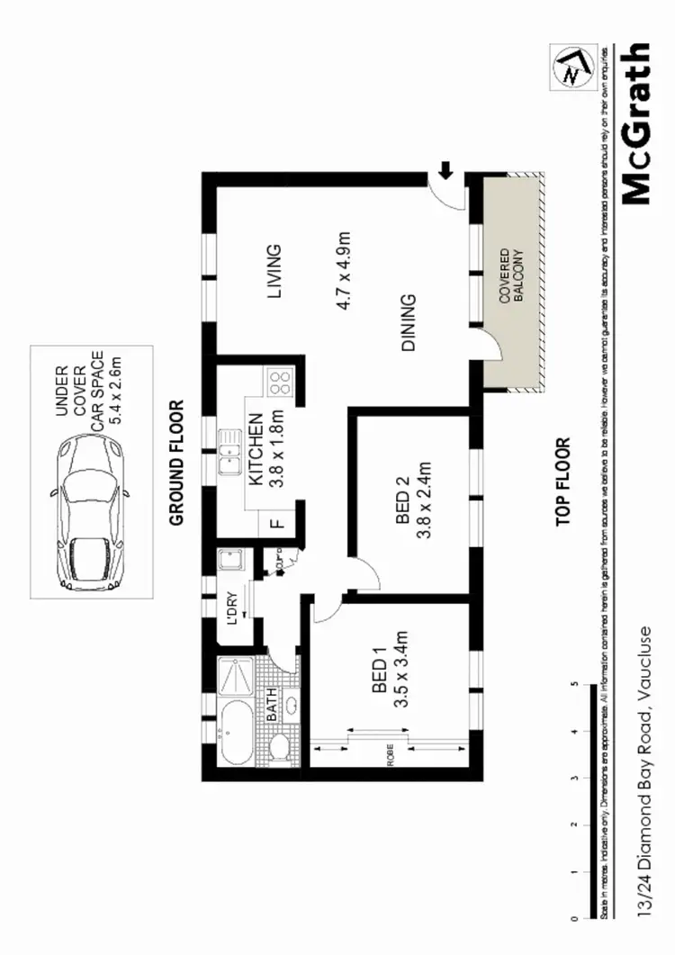 Floorplan of Homely apartment listing, 13/24 Diamond Bay Road, Vaucluse NSW 2030