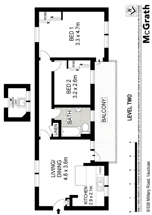 Floorplan of Homely apartment listing, 6/338 Military Road, Vaucluse NSW 2030