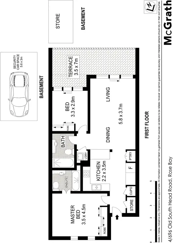 Floorplan of Homely apartment listing, 4/696 Old South Head Road, Rose Bay NSW 2029
