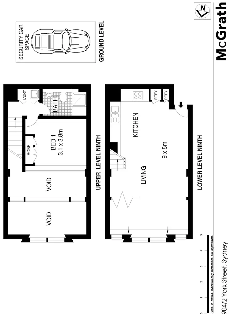 Floorplan of Homely apartment listing, 904/2 York Street, Sydney NSW 2000