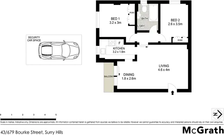 Floorplan of Homely apartment listing, 43/679 Bourke Street, Surry Hills NSW 2010