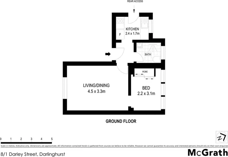 Floorplan of Homely apartment listing, 8/1 Darley Street, Darlinghurst NSW 2010