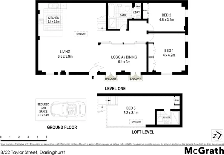Floorplan of Homely apartment listing, 8/52 Taylor Street, Darlinghurst NSW 2010