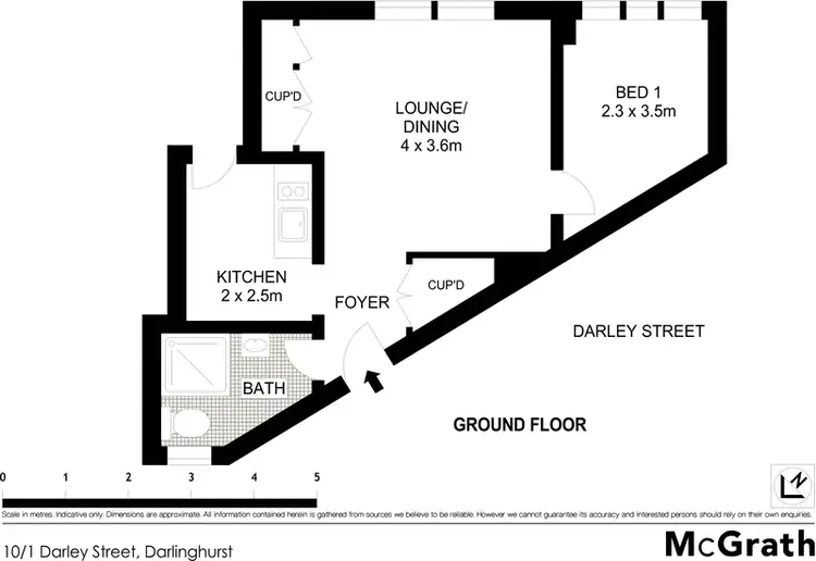 Floorplan of Homely apartment listing, 10/1 Darley Street, Darlinghurst NSW 2010