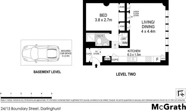 Floorplan of Homely apartment listing, 24/15 Boundary Street, Darlinghurst NSW 2010