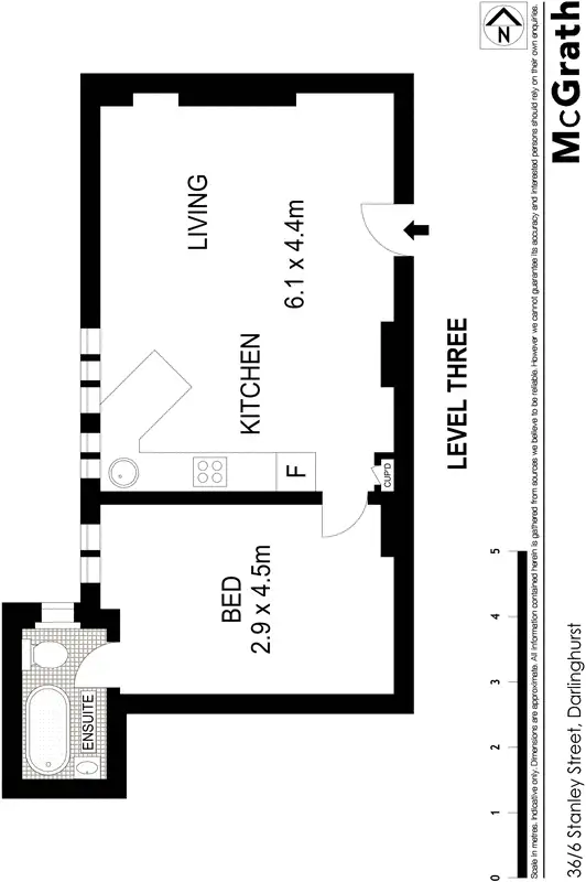 Floorplan of Homely apartment listing, 36/6 Stanley Street, Darlinghurst NSW 2010