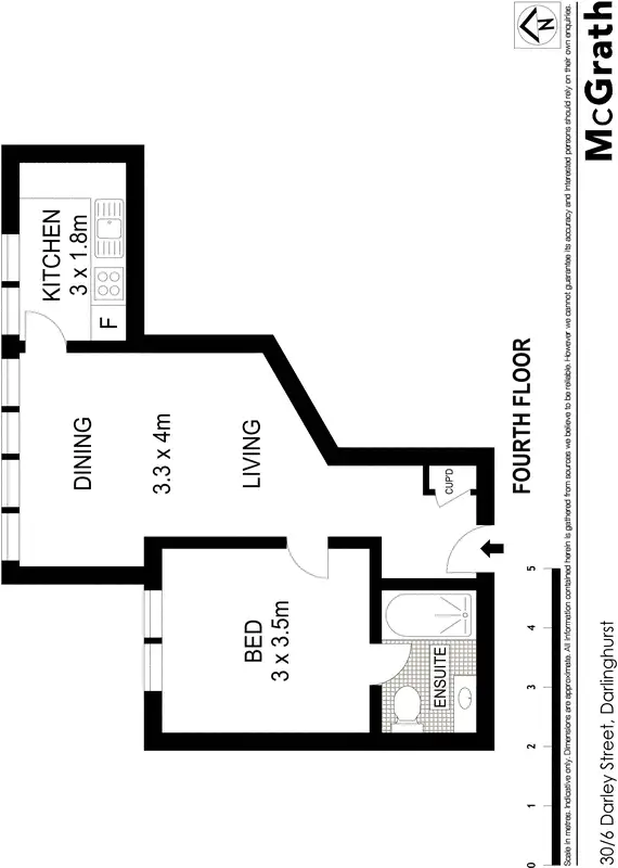 Floorplan of Homely apartment listing, 30/6 Darley Street, Darlinghurst NSW 2010