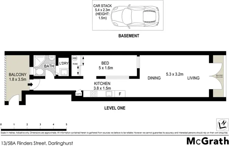 Floorplan of Homely apartment listing, 13/58A Flinders Street, Darlinghurst NSW 2010