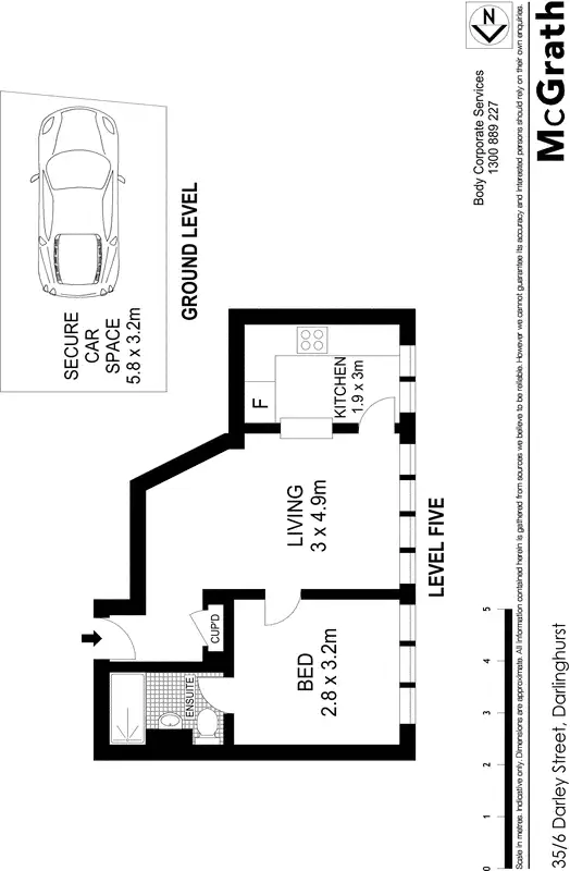 Floorplan of Homely apartment listing, 35/6 Darley Street, Darlinghurst NSW 2010