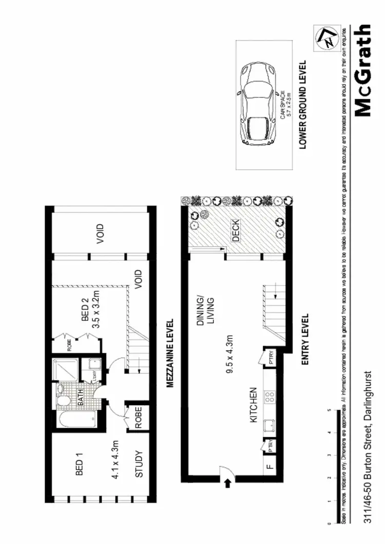 Floorplan of Homely apartment listing, 311/50 Burton Street, Darlinghurst NSW 2010