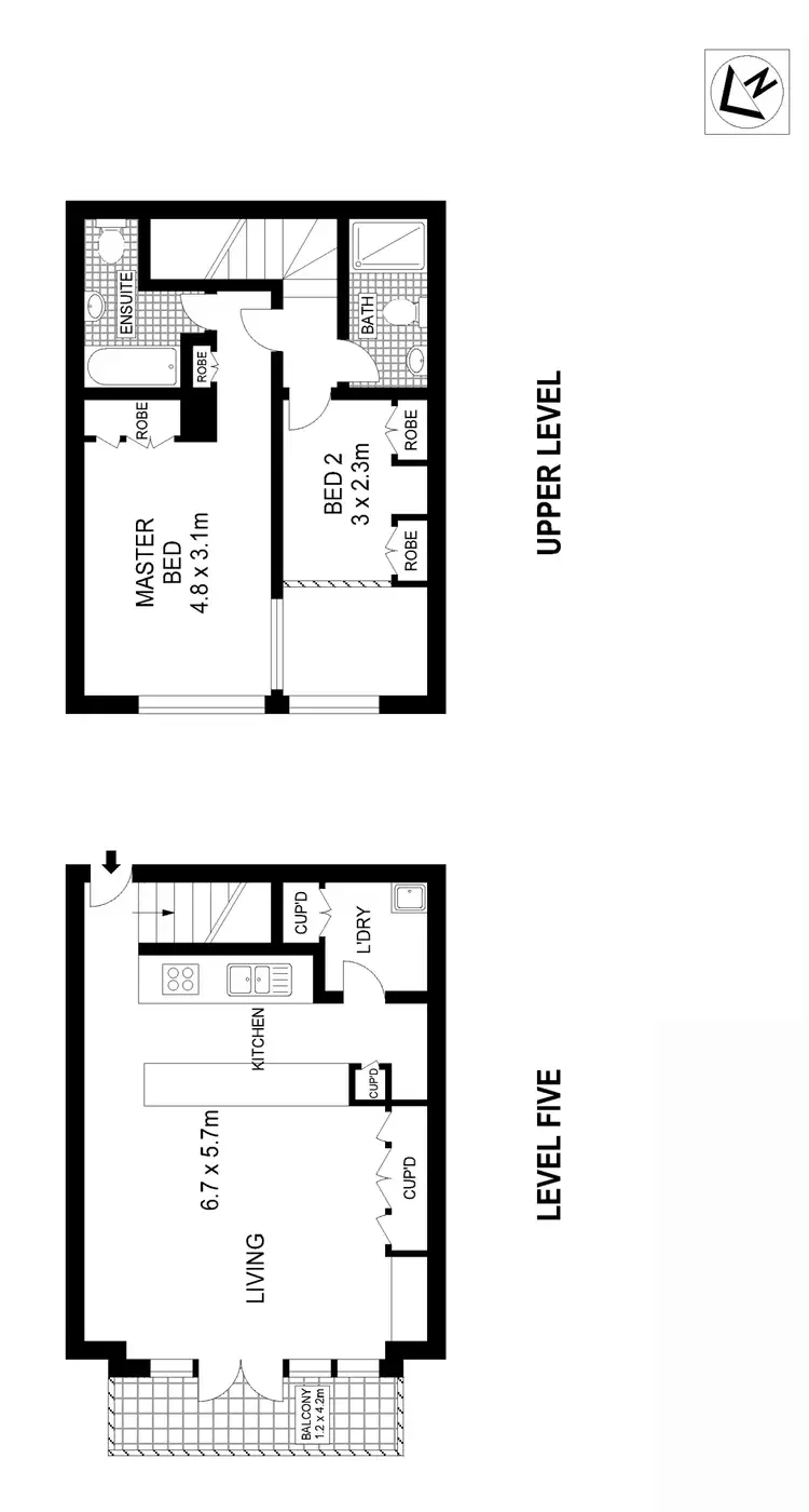 Floorplan of Homely apartment listing, 84/15 Boundary Street, Darlinghurst NSW 2010